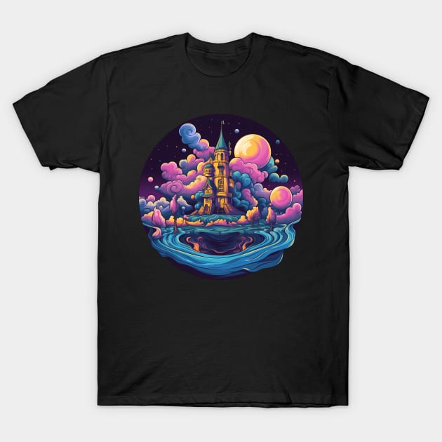 Surreal Dreamscape: Castle in the Clouds T-Shirt by Czajnikolandia